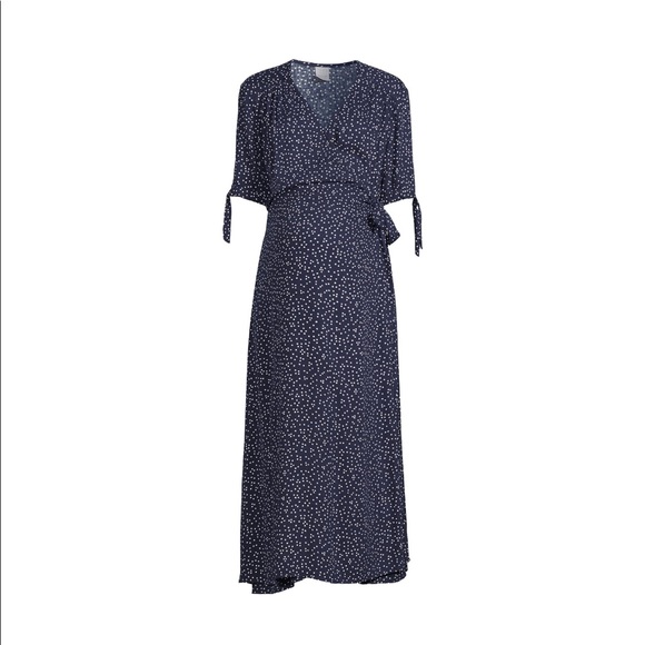 Maternity Print Wrap Dress for Women - Picture 5 of 6